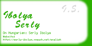 ibolya serly business card